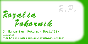 rozalia pokornik business card